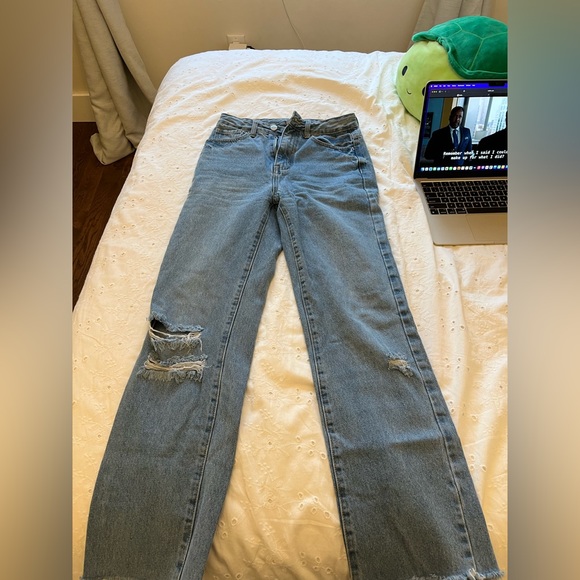 Size 25, dark blue baggy jeans - Picture 1 of 2